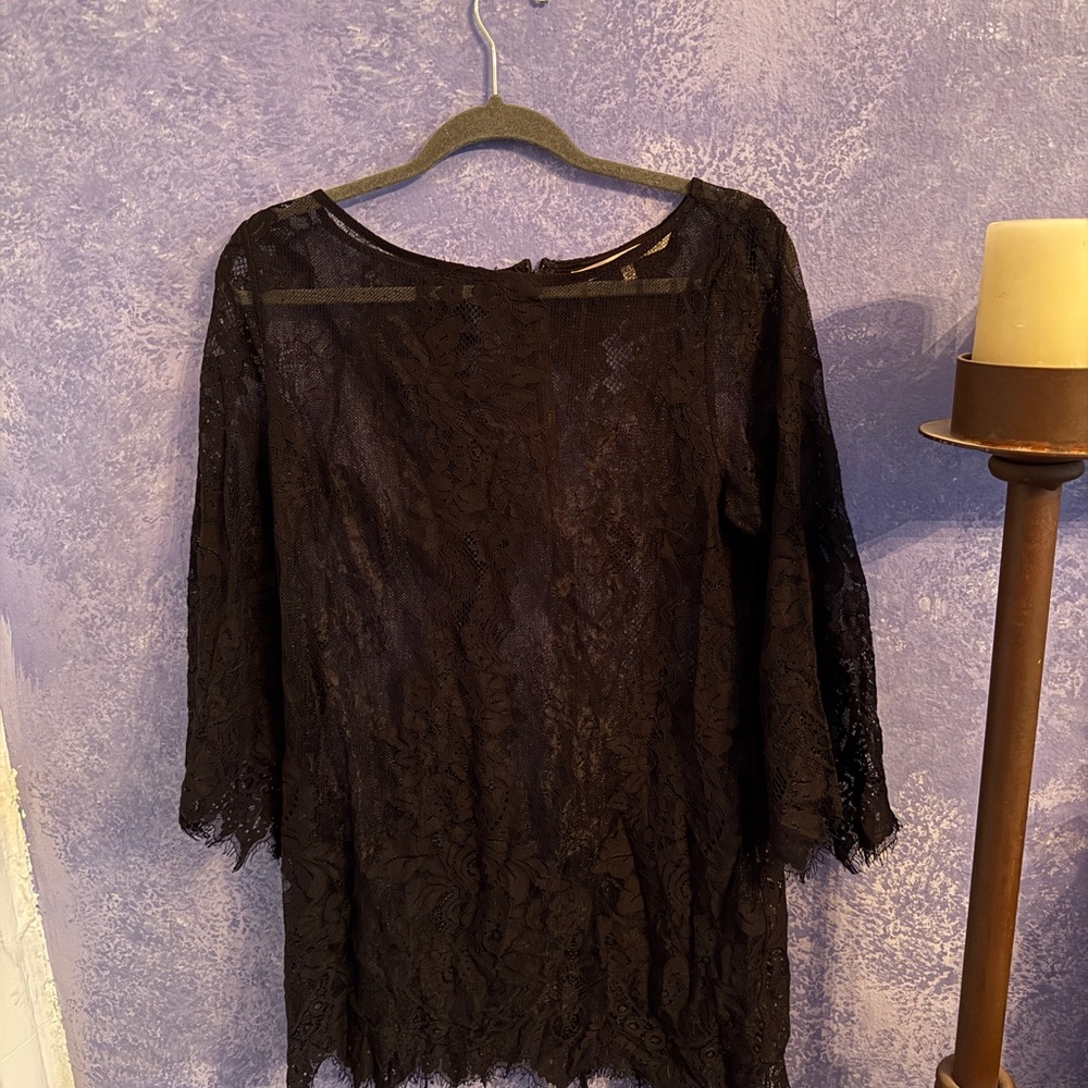 Elegant Black Lace Dress